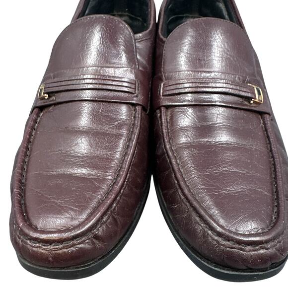 Florsheim Shoes 9 D Comfortech Riva Loafer Burgandy Leather Loafer Office Career - Picture 7 of 14